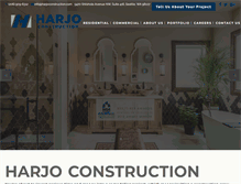 Tablet Screenshot of harjoconstruction.com
